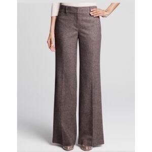 Ann Taylor Factory Brown Tweed Modern Trousers Size 10